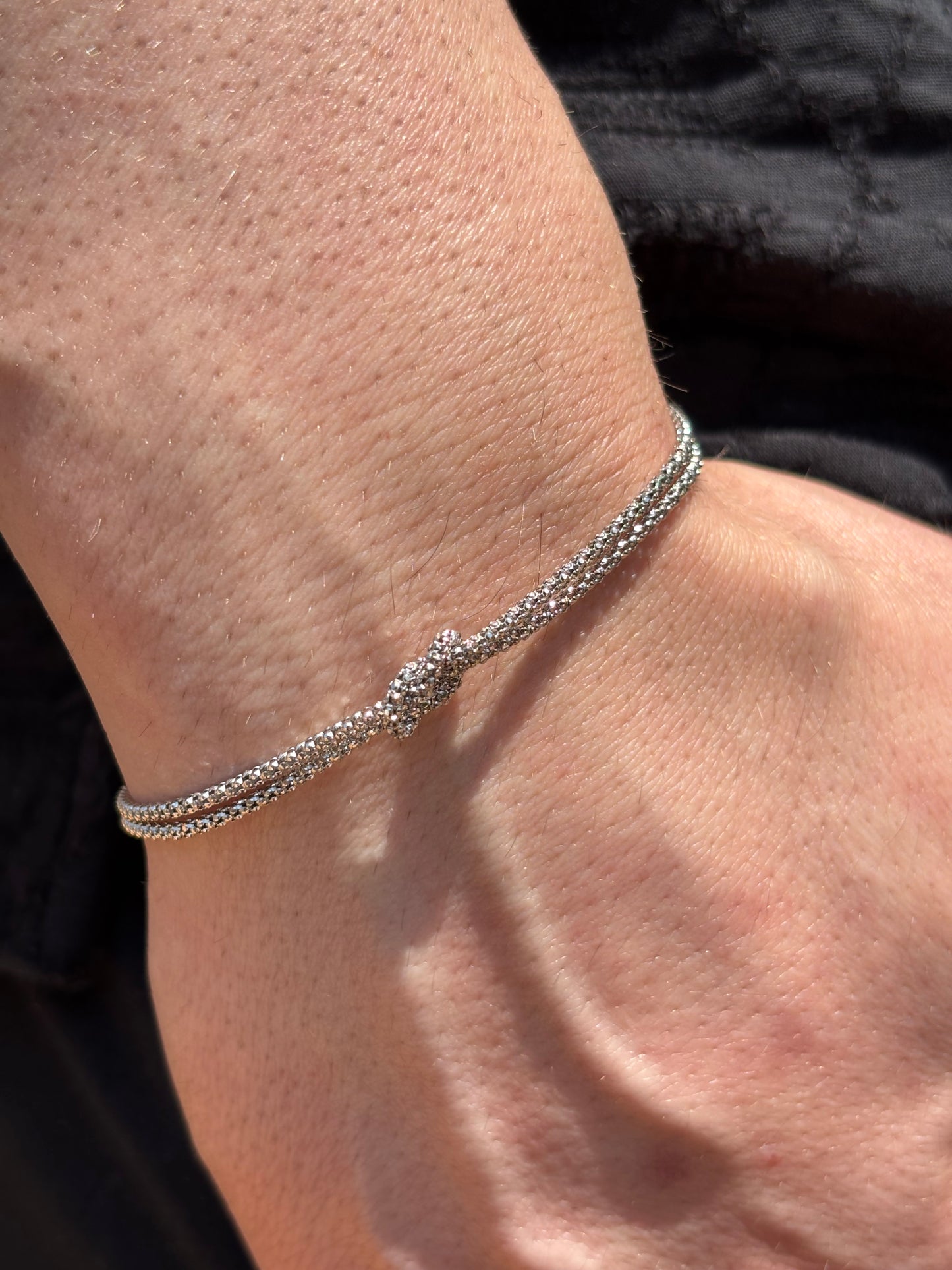 Bracciale nodo d’amore in argento 925