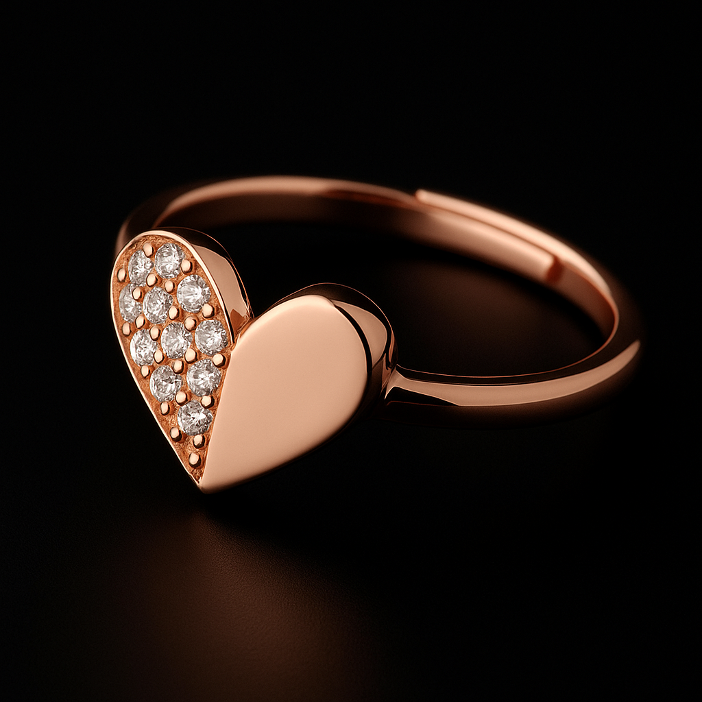 Anello cuore in argento 925