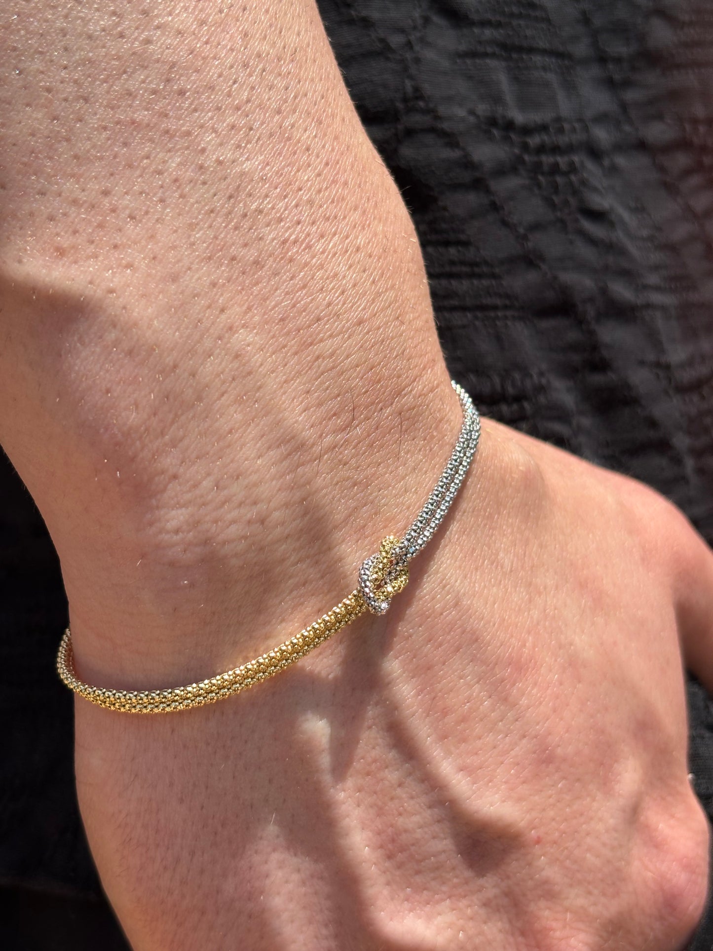 Bracciale nodo d’amore in argento 925