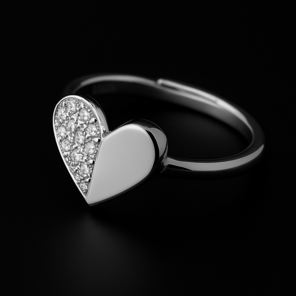 Anello cuore in argento 925