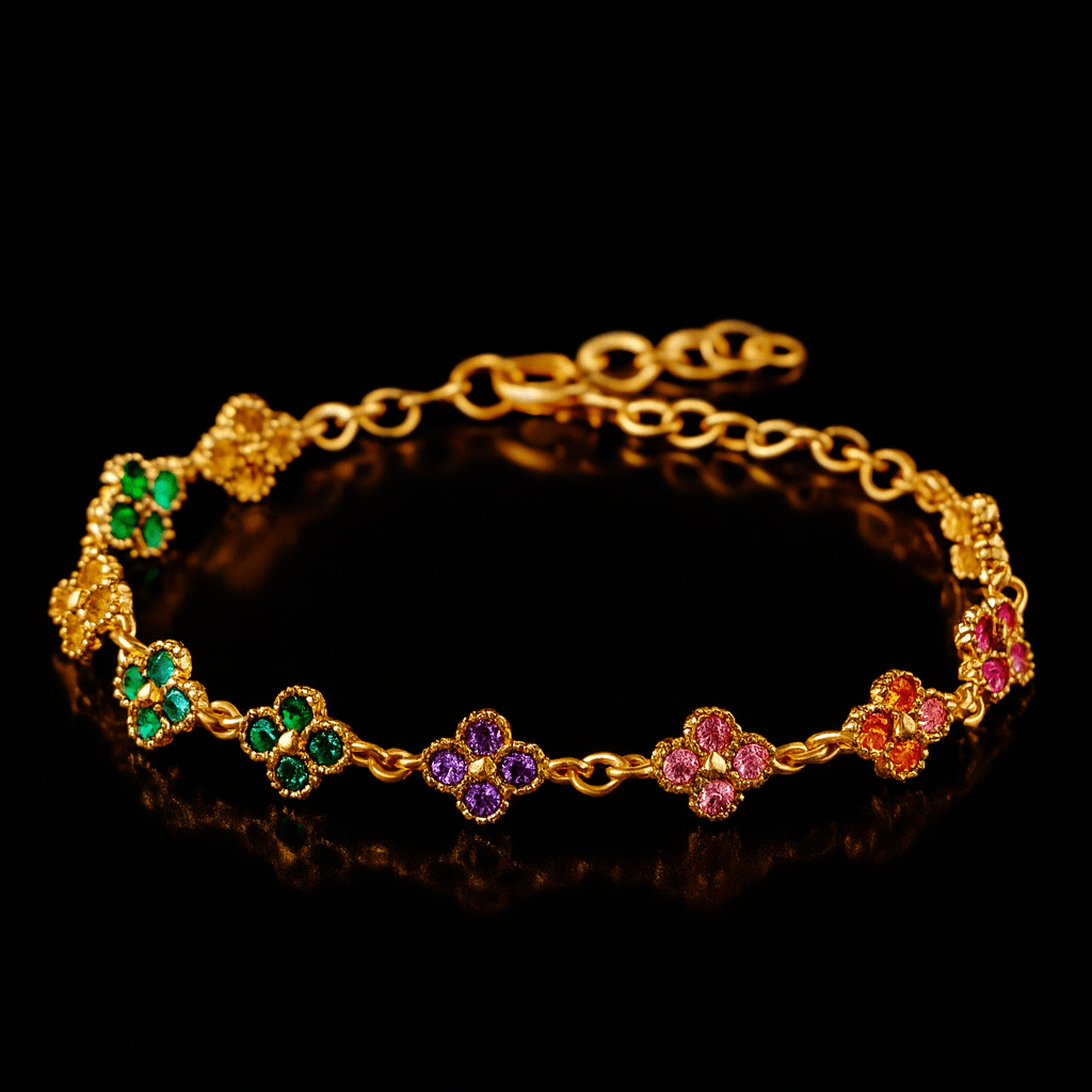 Bracciale Quadrifogli Multicolor in Acciaio e Zirconi in argento 925 con zirconi - Larù Gioielli (per Bracciali) Bracciale Quadrifogli Multicolor in Acciaio e Zirconi in argento 925 elegante - Larù Gioielli (per Collane) Bracciale Quadrifogli Multicolor in Acciaio e Zirconi in argento 925 luminosi - s