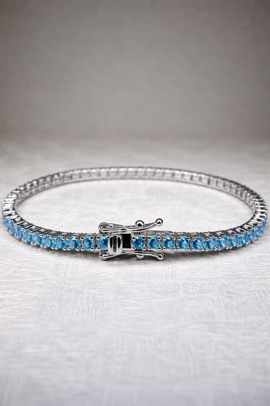 Bracciale tennis argento 925 Blue Ocean