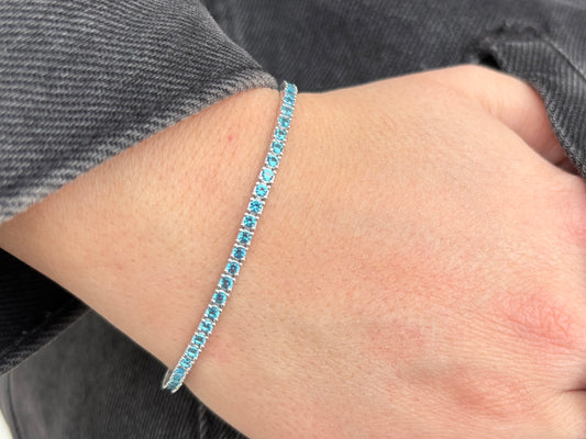 Bracciale tennis argento 925 Blue Ocean