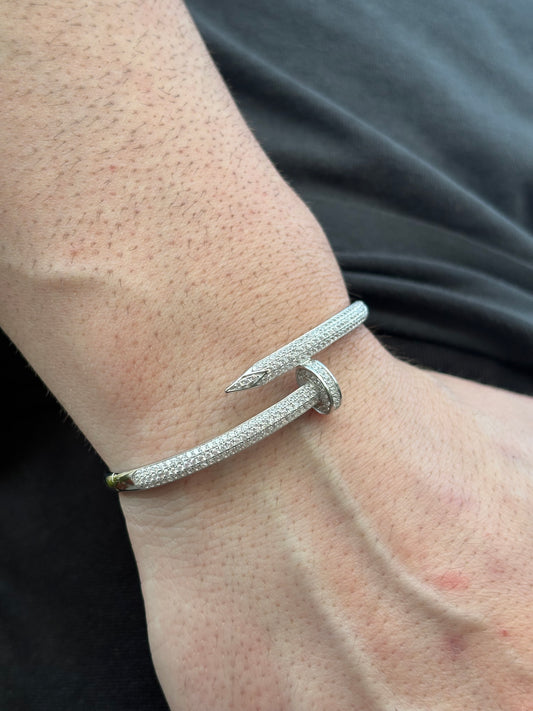 Bracciale Chiodo in argento 925 con zirconi