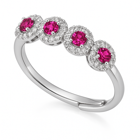 Anello silver Scarlet(fucsia)
