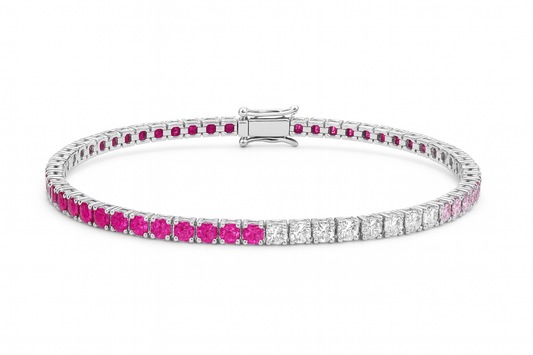 Bracciale tennis Pink Aurora