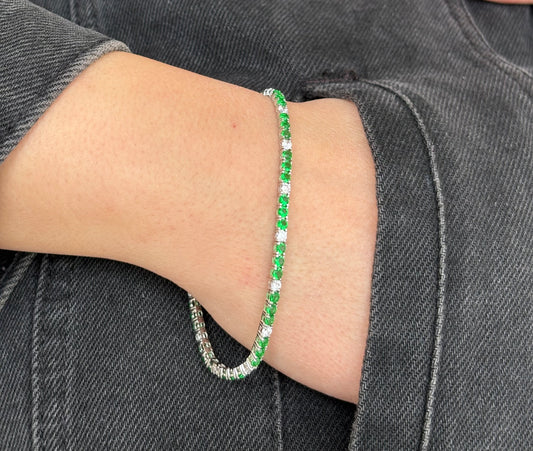 Bracciale tennis Green Sparkle