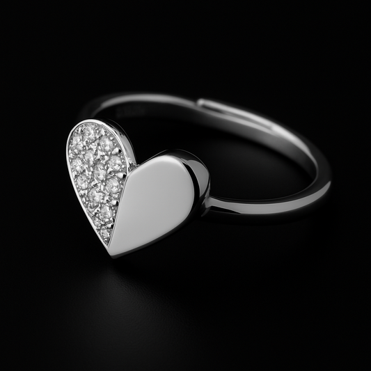 Anello cuore in argento 925