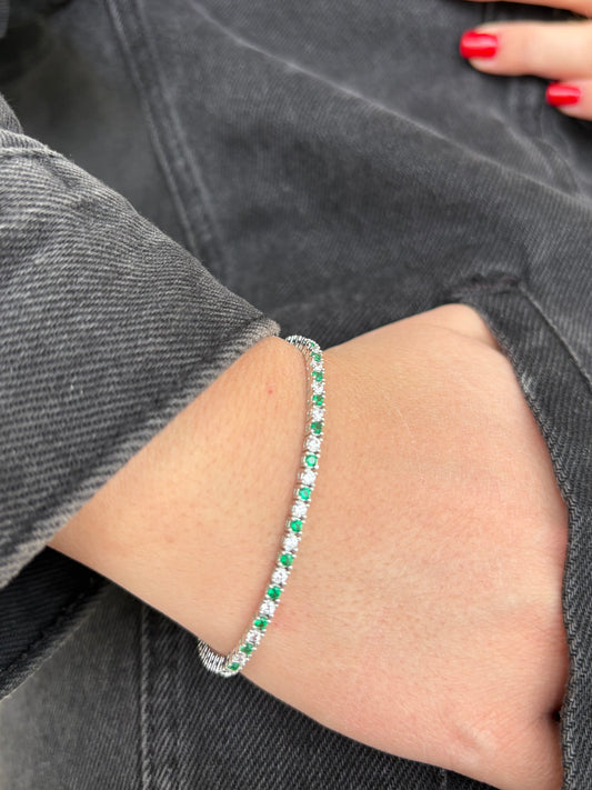 Tennis argento 925 Verde Prestige