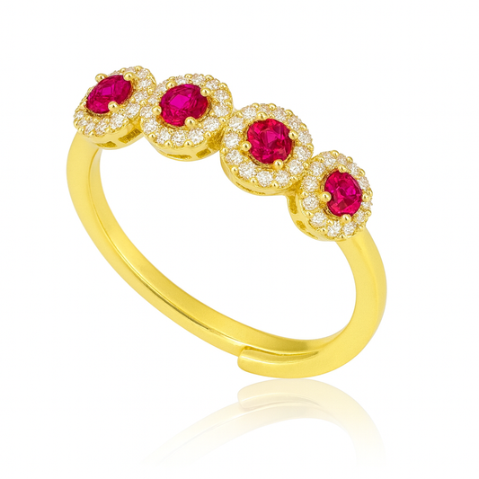 Anello Gold Scarlet (fucsia)