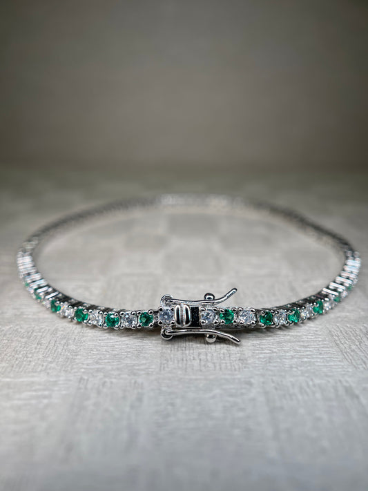Tennis argento 925 Verde Prestige