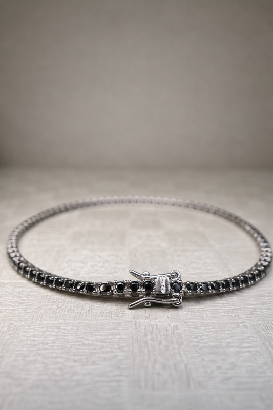 Bracciale tennis argento 925 Black Night