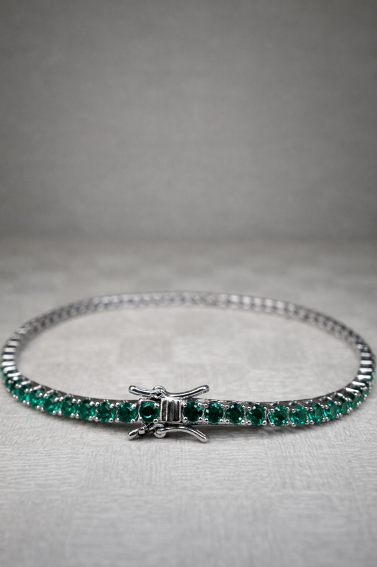 Bracciale tennis argento 925 Emerald Line