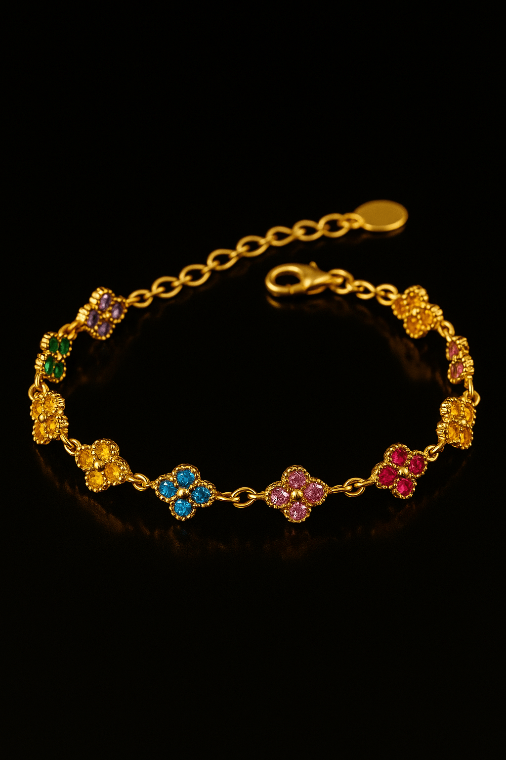 Bracciale Quadrifogli Multicolor in Acciaio e Zirconi in argento 925 con zirconi - Larù Gioielli (per Bracciali) Bracciale Quadrifogli Multicolor in Acciaio e Zirconi in argento 925 elegante - Larù Gioielli (per Collane) Bracciale Quadrifogli Multicolor in Acciaio e Zirconi in argento 925 luminosi - s