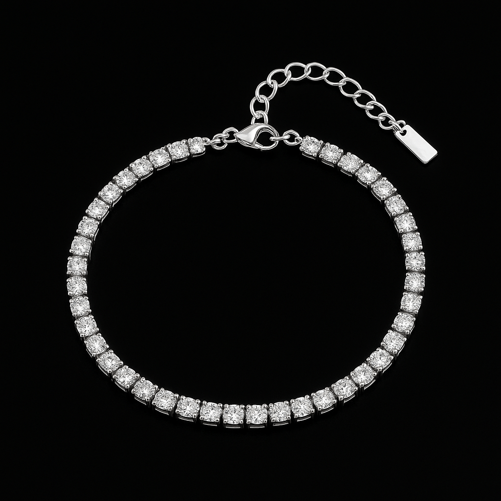 Bracciale tennis in acciaio con zirconi in argento 925 con zirconi - Larù Gioielli (per Bracciali) Bracciale tennis in acciaio con zirconi in argento 925 elegante - Larù Gioielli (per Collane) Bracciale tennis in acciaio con zirconi in argento 925 luminosi - s