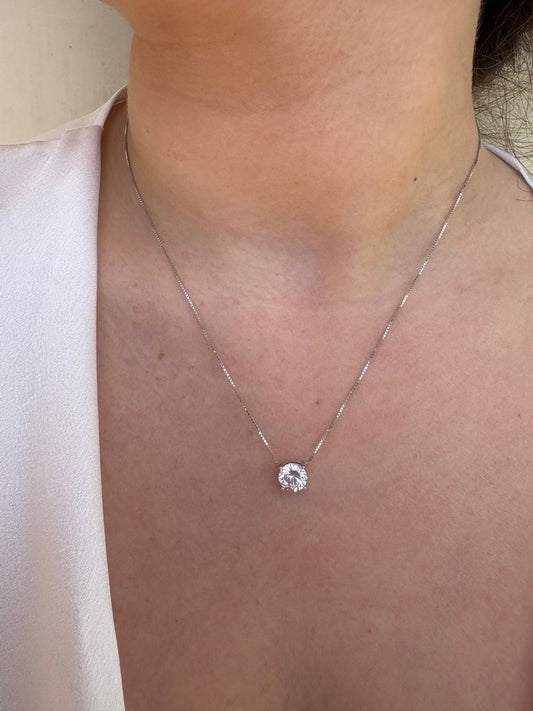 Collana Punto Luce in argento 925 in argento 925 con zirconi - Larù Gioielli (per Bracciali) Collana Punto Luce in argento 925 in argento 925 elegante - Larù Gioielli (per Collane) Collana Punto Luce in argento 925 in argento 925 luminosi - s