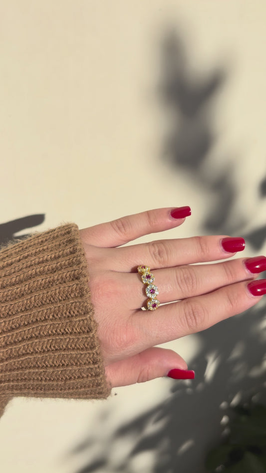 Anello Gold Scarlet (fucsia)